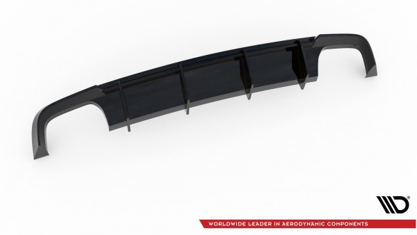 Diffusor Heck Ansatz für Audi S6 / A6 S-Line C7 FL schwarz Hochglanz