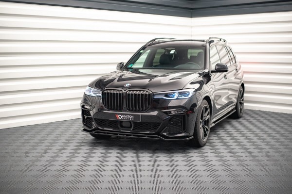 Front Ansatz V.1 für BMW X7 M G07 schwarz Hochglanz
