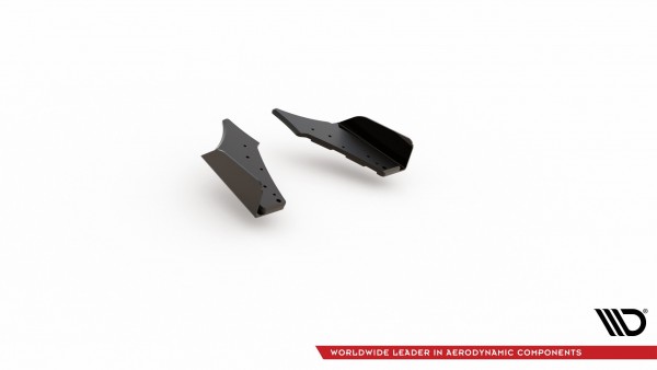 Robuste Racing Heck Ansatz Flaps Diffusor +Flaps für Ford Focus ST Mk4 schwarz Hochglanz