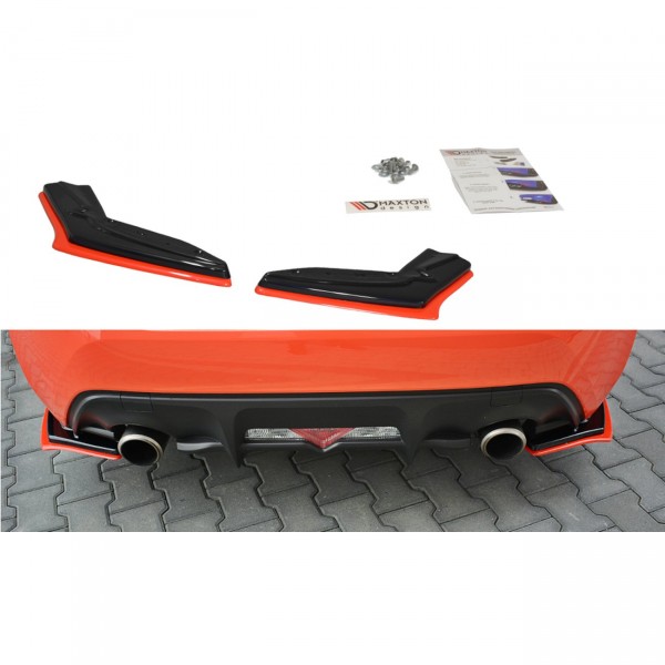 Heck Ansatz Flaps Diffusor passend für V.2 TOYOTA GT86 FACELIFT schwarz Hochglanz