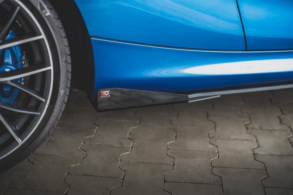 Robuste Racing Seitenschweller Ansatz für für + Flaps BMW 1er F21 M135i / M140i / M-Paket schwarz Ho