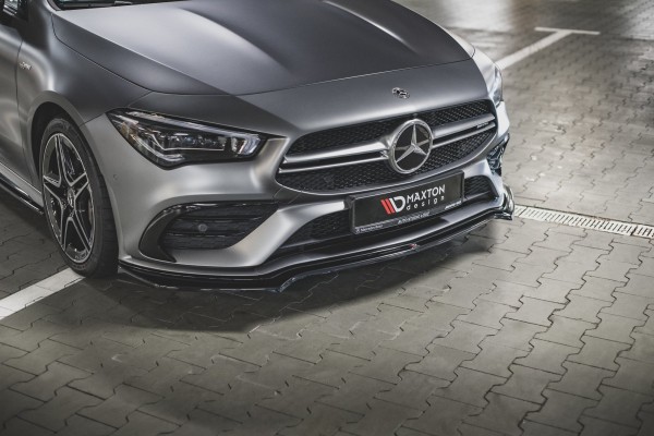 Front Ansatz V.1 für Mercedes-AMG CLA 35 Aero C118 schwarz Hochglanz