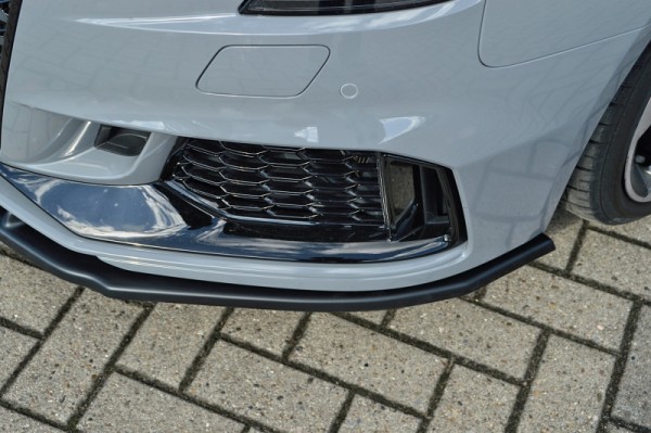 Cup Frontspoilerlippe aus ABS hochglanz schwarz Audi RS3, 8V, Facelift, Limousine Bj.: 2017 - Passen