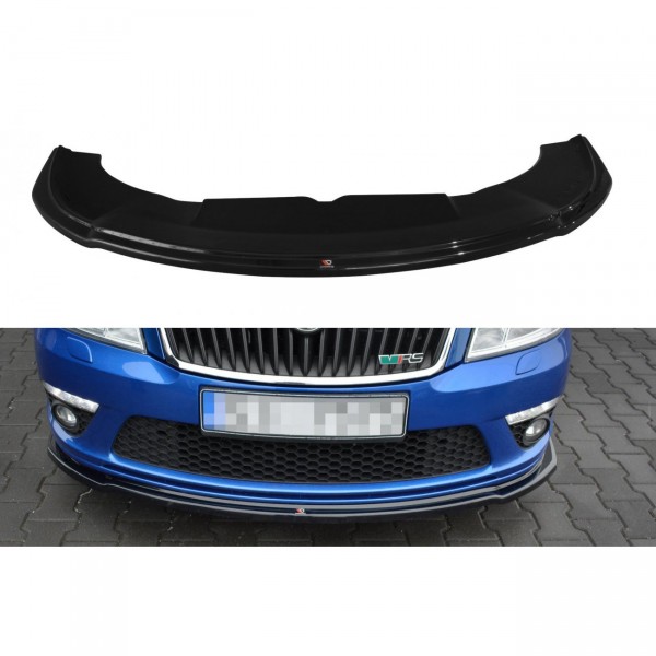 Front Ansatz V.2 für Skoda Octavia RS Mk2 FL schwarz Hochglanz