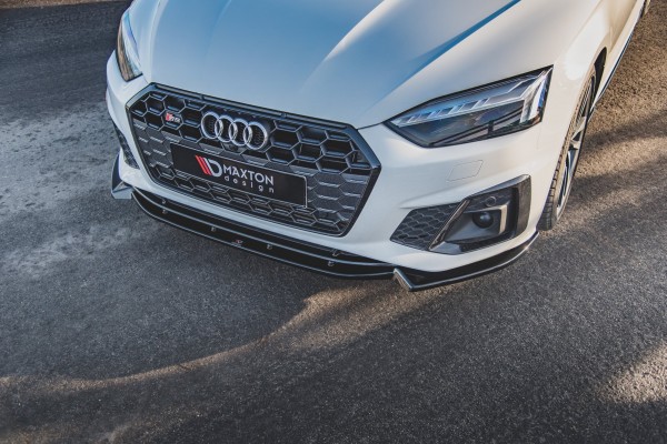 Front Ansatz V.2 für Audi S5 / A5 S-Line F5 Facelift schwarz Hochglanz