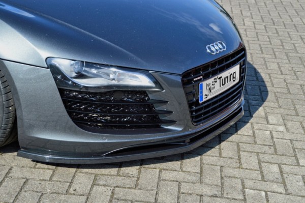 Cup Frontspoilerlippe aus ABS, passend für V8+V10+GT+LMX hochglanz schwarz Audi R8, 42 Bj.: 2006-201