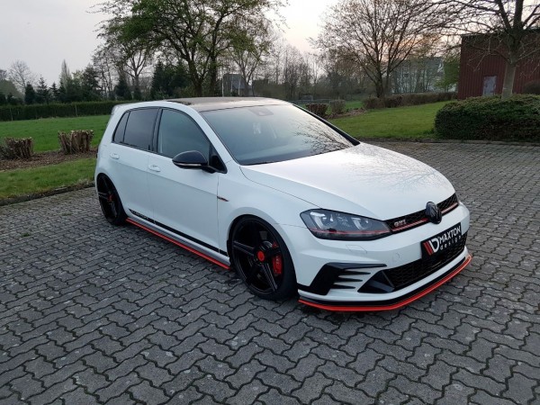 Seitenschweller Ansatz für VW GOLF Mk7 GTI CLUBSPORT schwarz Hochglanz