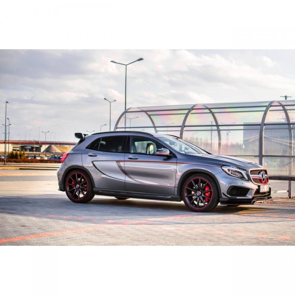 Front Ansatz für Mercedes GLA 45 AMG SUV (X156) vor Facelift schwarz Hochglanz