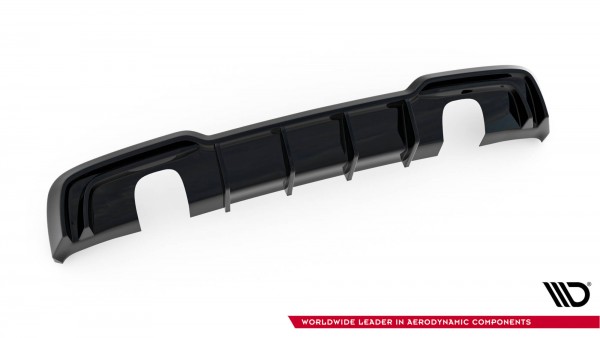 Diffusor Heck Ansatz für Audi A3 S-Line Sportback 8V Facelift (Version mit Einzelauspuff auf beiden