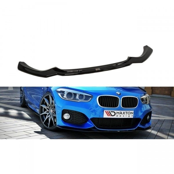 Front Ansatz V.1 für BMW 1er F20/F21 M-Power FACELIFT schwarz Hochglanz