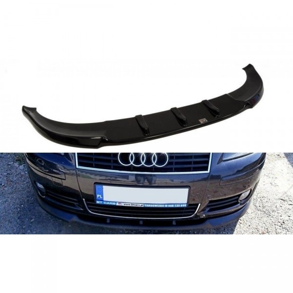 Front Ansatz für AUDI A3 8P (vor Facelift) 2003-2005 schwarz Hochglanz