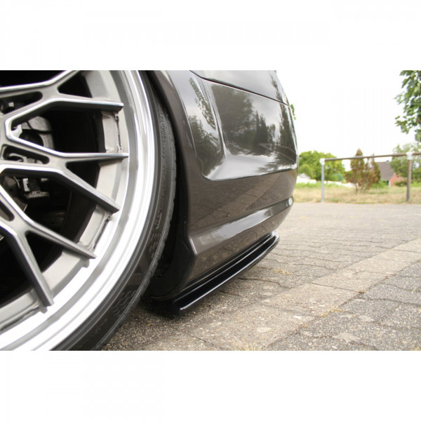 Heck Ansatz Flaps Diffusor für MERCEDES CL 500 C216 AMGLINE schwarz Hochglanz