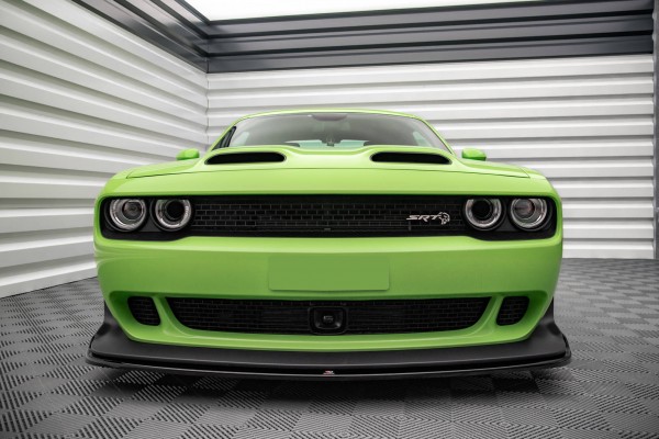Front Ansatz für Dodge Challenger SRT Hellcat Widebody Mk3 schwarz Hochglanz