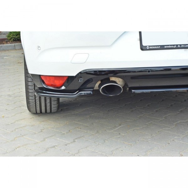 Heck Ansatz Flaps Diffusor für Renault Megane Mk4 Hatchback schwarz Hochglanz