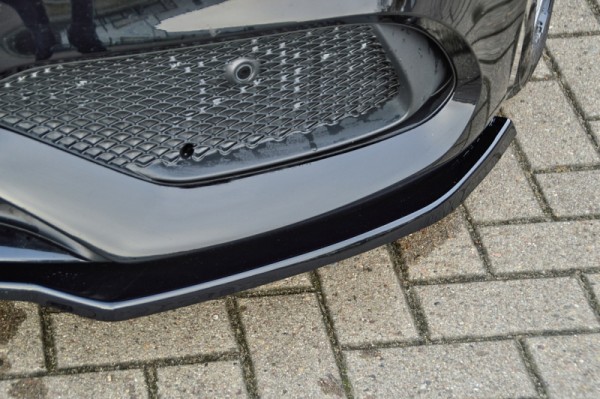 CUP Frontspoilerlippe aus ABS hochglanz schwarz Mercedes Benz A-Klasse AMG-Line, W176 MOPF Ab Bj.: 2