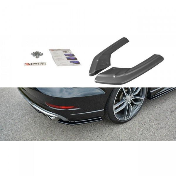 Heck Ansatz Flaps Diffusor für Audi S3 / A3 S-Line 8V FL Limousine schwarz Hochglanz