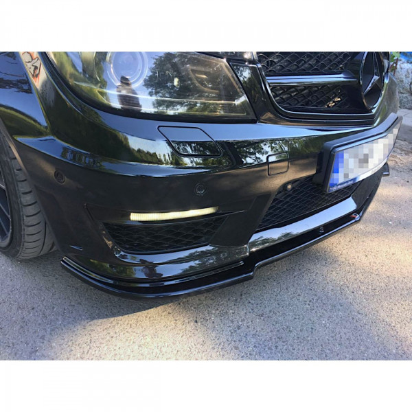 Front Ansatz für Mercedes-Benz C63 AMG Limousine / Kombi W204 Facelift / S204 Facelift schwarz Hochg