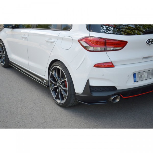 Heck Ansatz Flaps Diffusor für HYUNDAI I30 Mk3 N schwarz Hochglanz