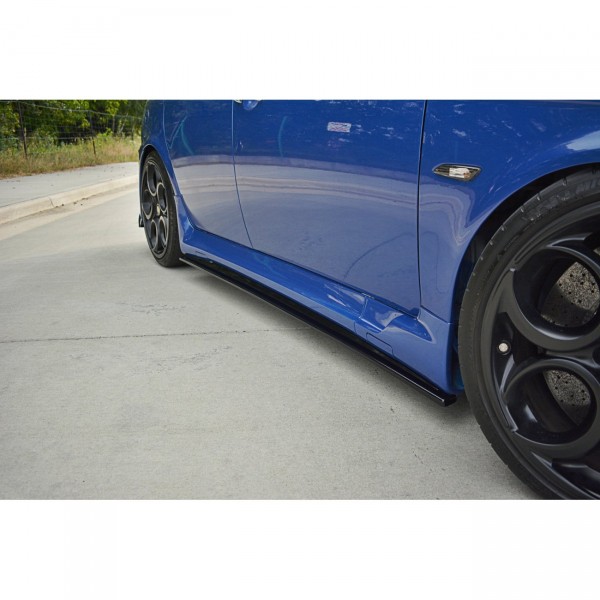 Seitenschweller Ansatz für ALFA ROMEO 156 GTA schwarz Hochglanz