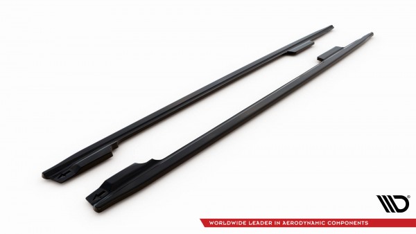 Seitenschweller Ansatz für V.2 für Audi A4 / A4 S-Line / S4 B8 schwarz Hochglanz