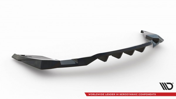 Hinten Splitter (mit einem vertikalem balken) für Chevrolet Camaro SS Mk6 Facelift schwarz Hochglanz