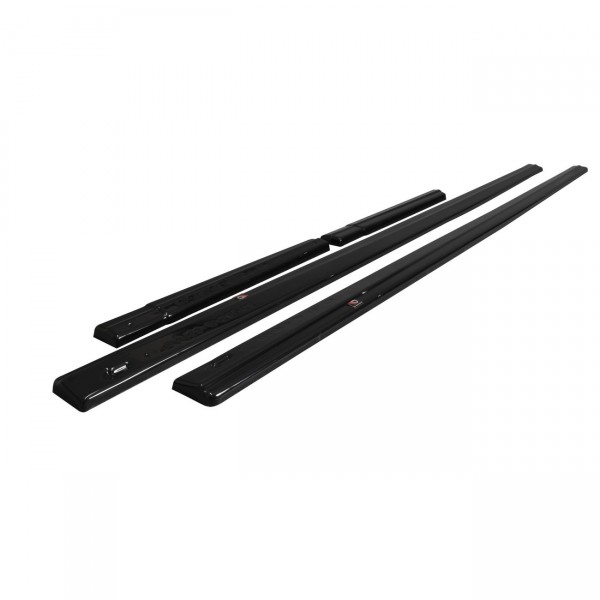 Seitenschweller Ansatz passend für FORD TRANSIT CUSTOM MK.1 FL 2018 schwarz Hochglanz