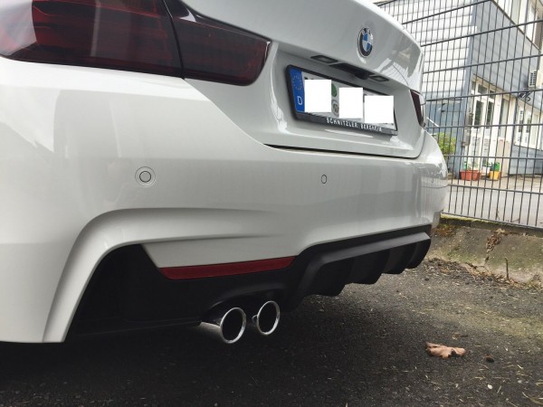 Diffusor Heckansatz für BMW 4er F32 F33 F36 M Paket Performance Heck schürze Neu