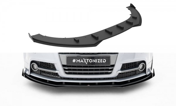Street Pro Front Ansatz für +Flaps für + Flaps Audi TT S / TT S-Line 8J Facelift schwarz Hochglanz