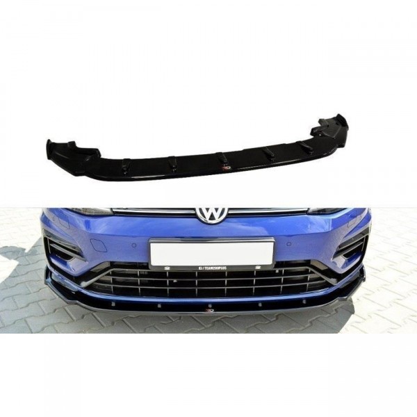 Front Ansatz V.1 für VW Golf 7 R / R-Line Facelift schwarz Hochglanz