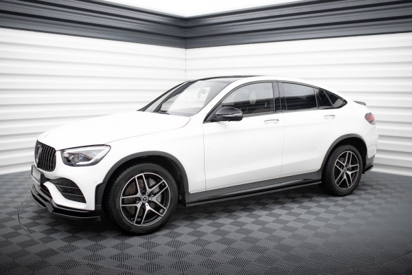 Seitenschweller Ansatz für V.3 für Mercedes-Benz GLC Coupe AMG-Line C253 schwarz Hochglanz