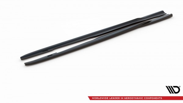 Seitenschweller Ansatz für V.2 für Ford Focus ST Mk3 schwarz Hochglanz