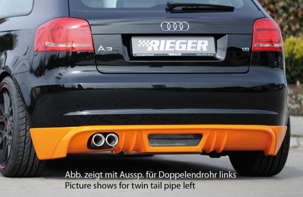 Rieger Heckschürzenansatz Diffusor Audi A3 (8P) Cabrio