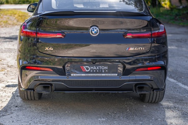 Heck Ansatz Flaps Diffusor für BMW X4 M-Paket G02 Carbon Look