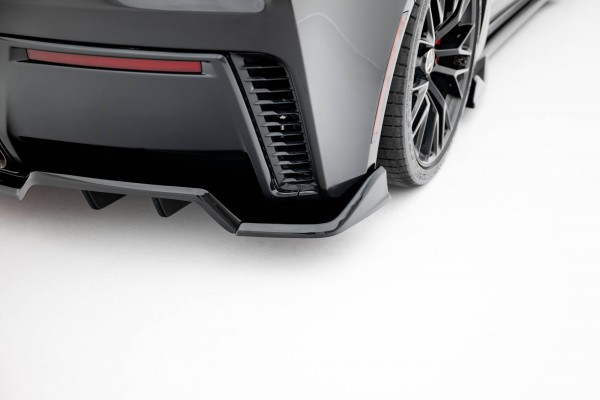 Hinten Splitter (mit einem vertikalem balken) + Heck Ansatz Flaps Diffusor für Chevrolet Corvette Z0