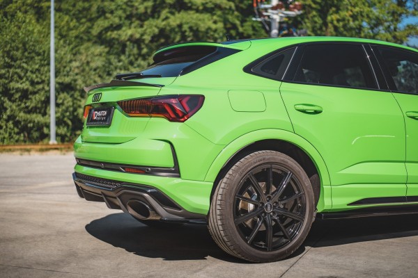 Heck Ansatz Flaps Diffusor für Audi RSQ3 F3 schwarz Hochglanz