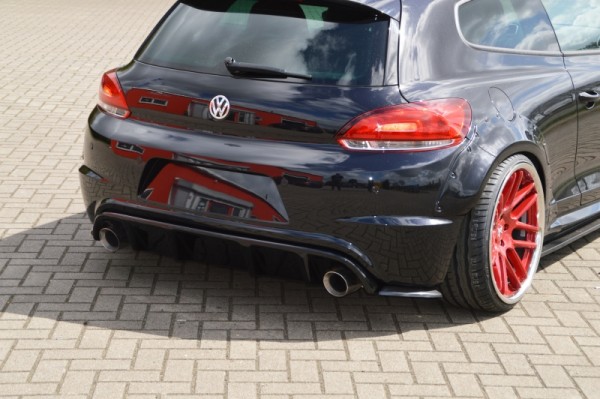 Heckdiffusor Einsatz inkl. Seitenteilen in flacher Ausführung aus ABS Kunststoff, Set bestehend aus: