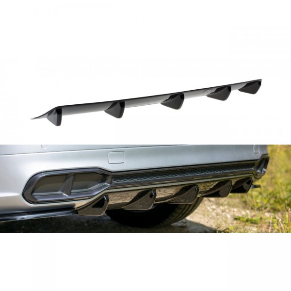 Diffusor Heck Ansatz für Audi SQ5/Q5 S-line MkII schwarz Hochglanz