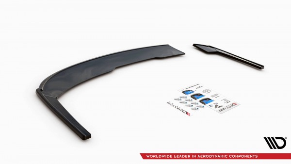 Heck Ansatz Flaps Diffusor V.2 für Audi A4 S-Line B9 schwarz Hochglanz