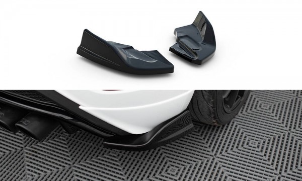 Heck Ansatz Flaps Diffusor V.2 für Ford Fiesta ST Mk7 Facelift schwarz Hochglanz