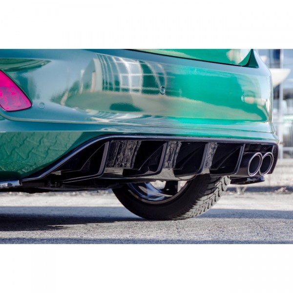 Diffusor Heck Ansatz für Ford Fiesta Mk8 ST schwarz Hochglanz