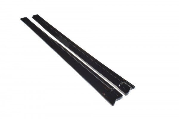 Seitenschweller Ansatz für V.1 für Audi Q8 S-line / SQ8 Mk1 schwarz Hochglanz