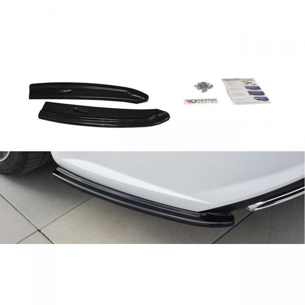 Heck Ansatz Flaps Diffusor für Audi A6 C7 Avant S-line/ S6 C7 Facelift schwarz Hochglanz