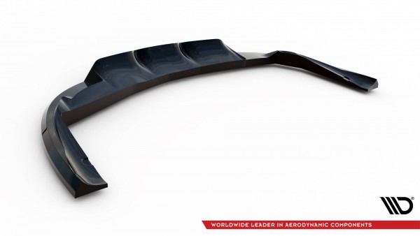 Hinten Splitter (mit einem vertikalem balken) für Opel Cascada schwarz Hochglanz