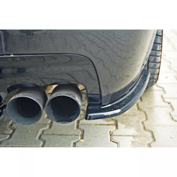 Heck Ansatz Flaps Diffusor für BMW 5er F11 M Paket (mit zwei Doppel Endstücken) schwarz Hochglanz