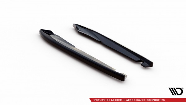 Heck Ansatz Flaps Diffusor V.2 für Seat Leon Cupra Sportstourer Mk3 schwarz Hochglanz