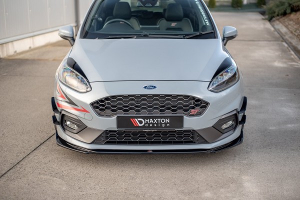 Front Ansatz V.4 für Ford Fiesta Mk8 ST / ST-Line schwarz Hochglanz