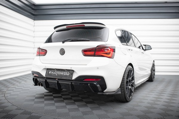 Heck Ansatz Flaps Diffusor für (Für heckansatz V.3) BMW 1er M-Paket / M140i F20 Facelift schwarz Ho