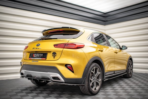 Mittlerer Diffusor Heck Ansatz DTM Look für Kia XCeed Mk1 schwarz Hochglanz