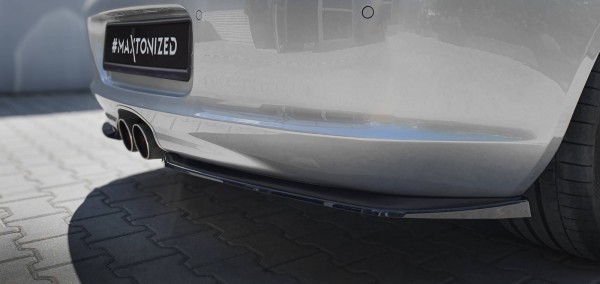 Heck Ansatz Flaps Diffusor für Porsche Boxster 987 schwarz Hochglanz