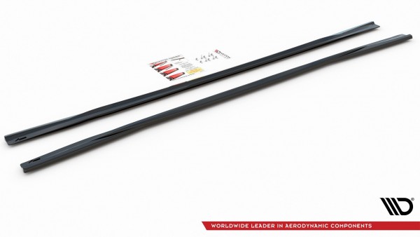 Seitenschweller Ansatz für Aud A6 S-Line / S6 C8 schwarz Hochglanz